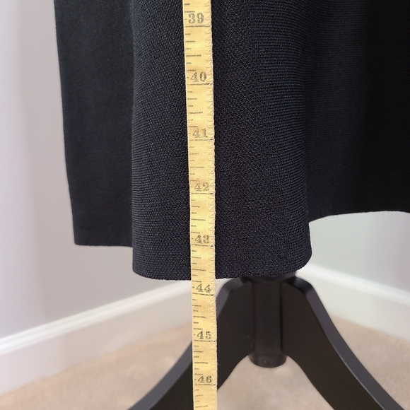 Eliza J Midi Dress Small Black 3/4 Sleeve Sweater Knit A Line Pullover Crewneck - Picture 13 of 13